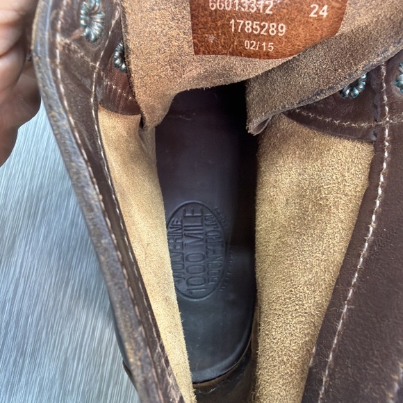 Wolverine 1000 Mile Boots Brown Leather Made‎ USA W05301 9.5 D main image 7
